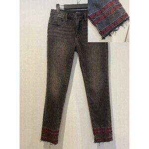 NEW Free People Driftwood Jean Women 27" Jackie Stretch Punk Grunge Rocker Indie